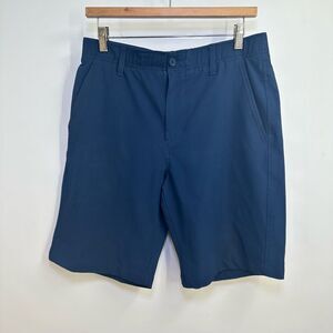 Underarmour Mens" Size 32 Blue  Zipper Front Nylon Bermuda Shorts